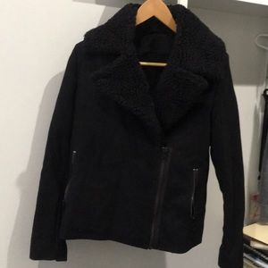 & other stories shearling motorocycle Moto jacket